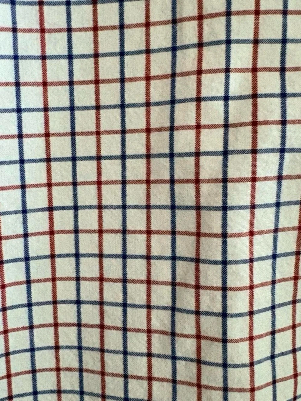 J. Crew Men's White and Red Grid Dress Shirt Sz L Slim